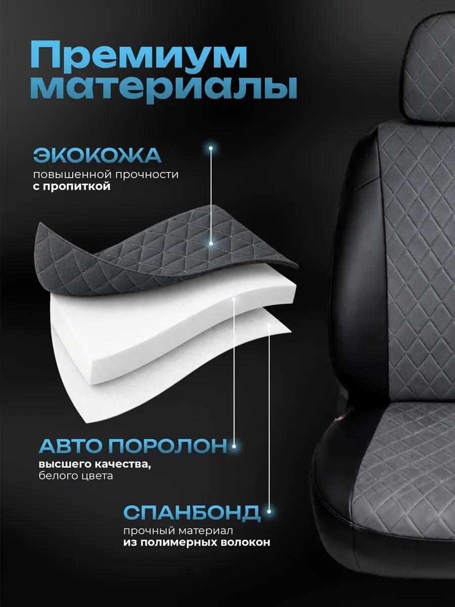 Чехлы Гранта экокожа КОМПЛЕКТ
